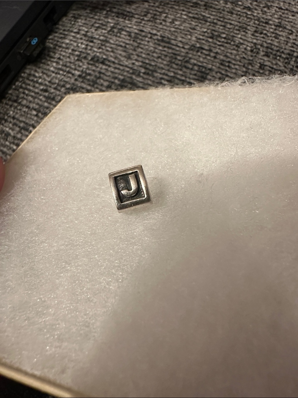 Pandora Silver Square 'J' Charm